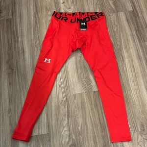 Under Armour Bright Red Athletic Compression Leggings